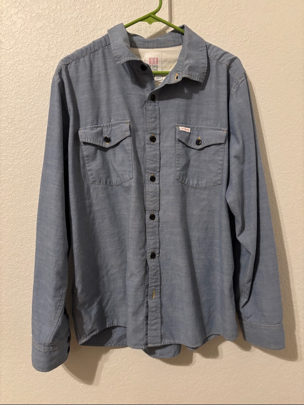 Topo Designs Men's Chambray Long-Sleeve Button-Down Shirt